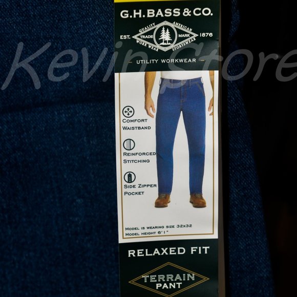 NWT Men jean relaxed fit in Blue G.H Bass - Picture 2 of 10